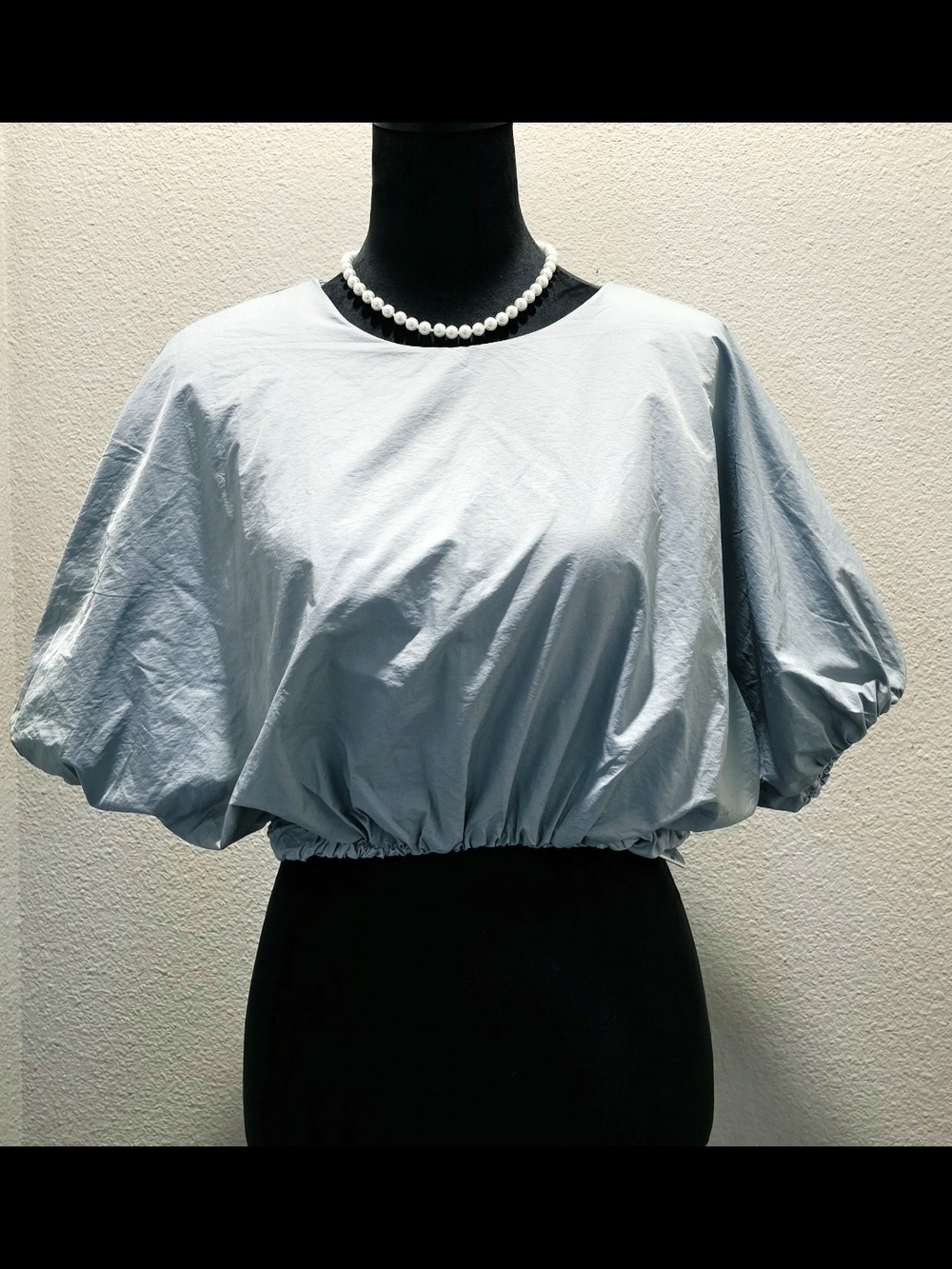 Puff Sleeve Cropped Blouse